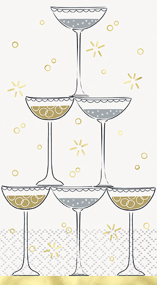 Toast to New Years Guest Napkins 16ct - Foil Stamping