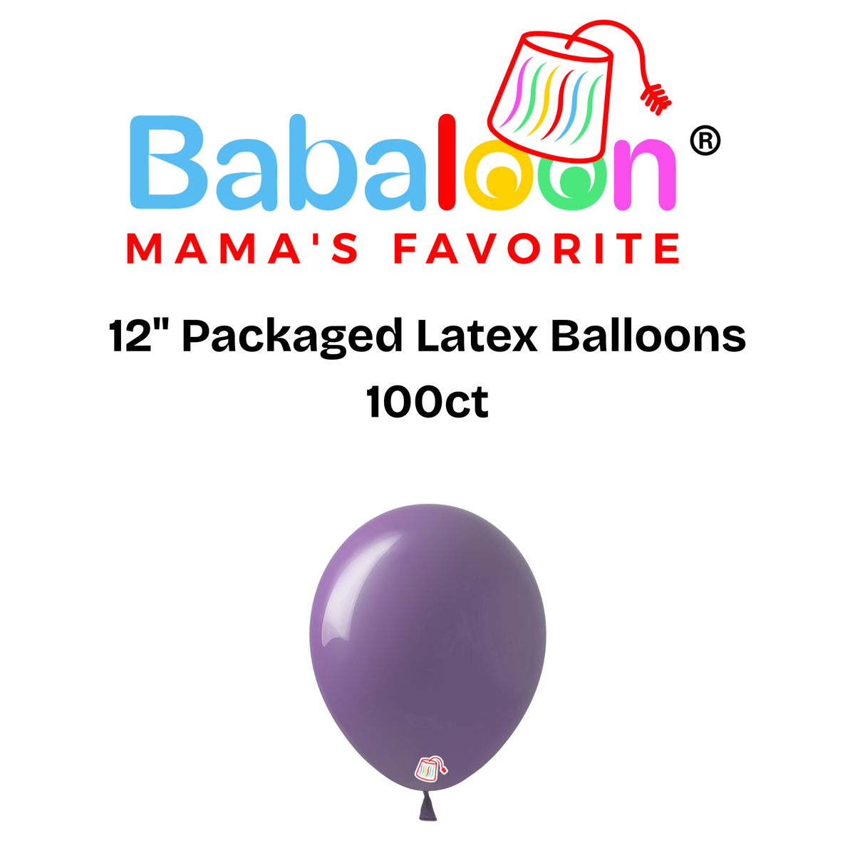 12" Packaged Latex Balloons 100ct - Not Inflated