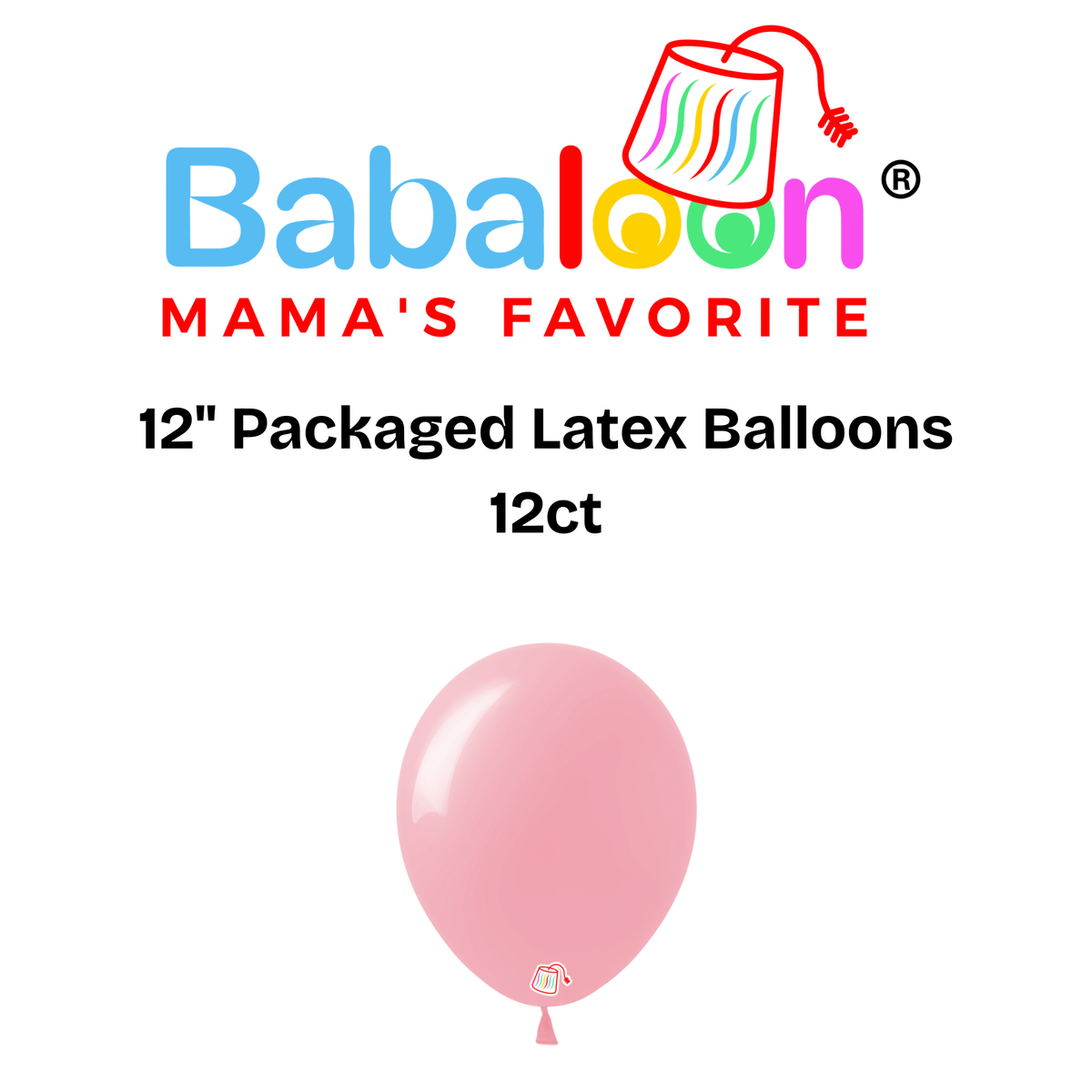 12" Packaged Latex Balloons 12ct - Not Inflated