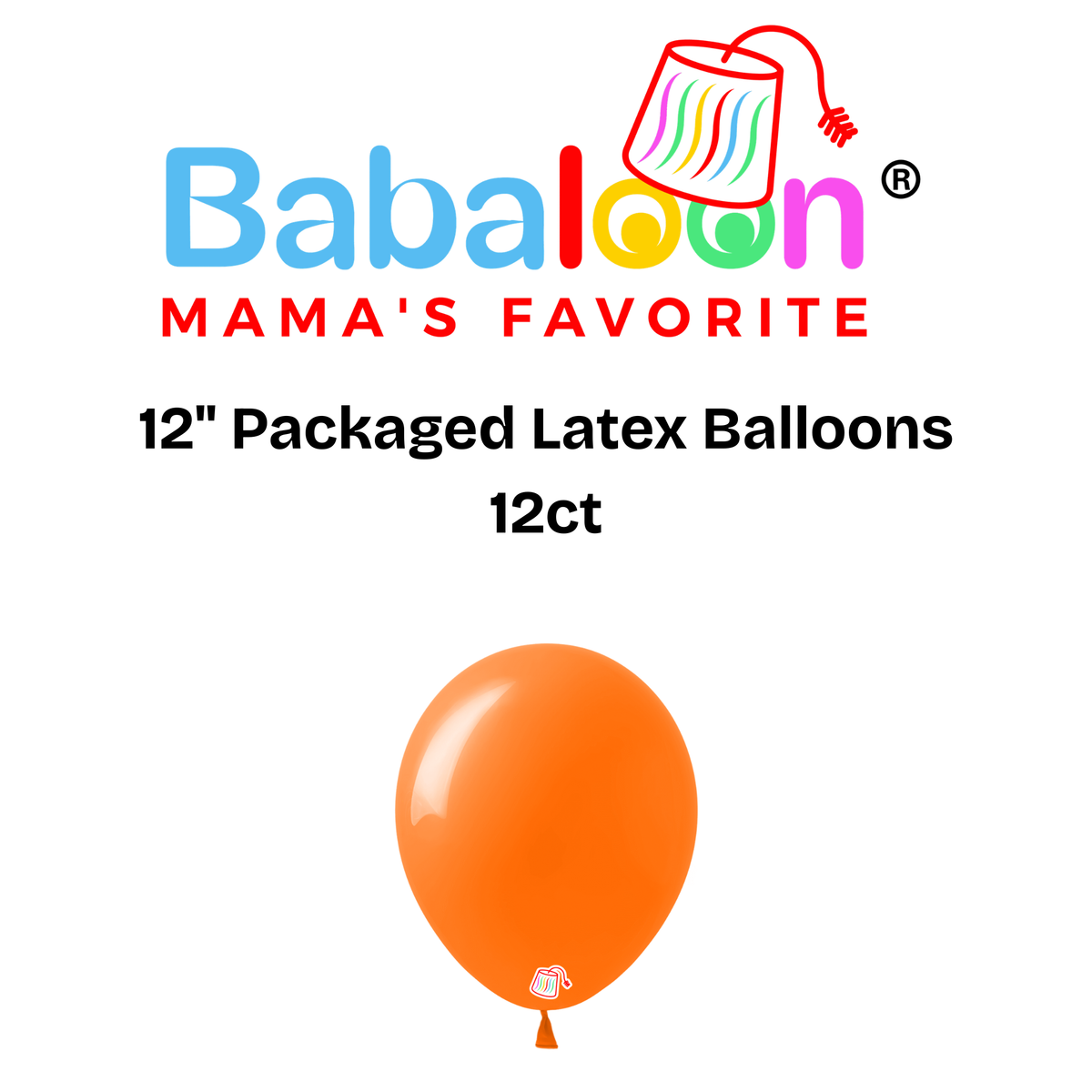 12" Packaged Latex Balloons 12ct - Not Inflated