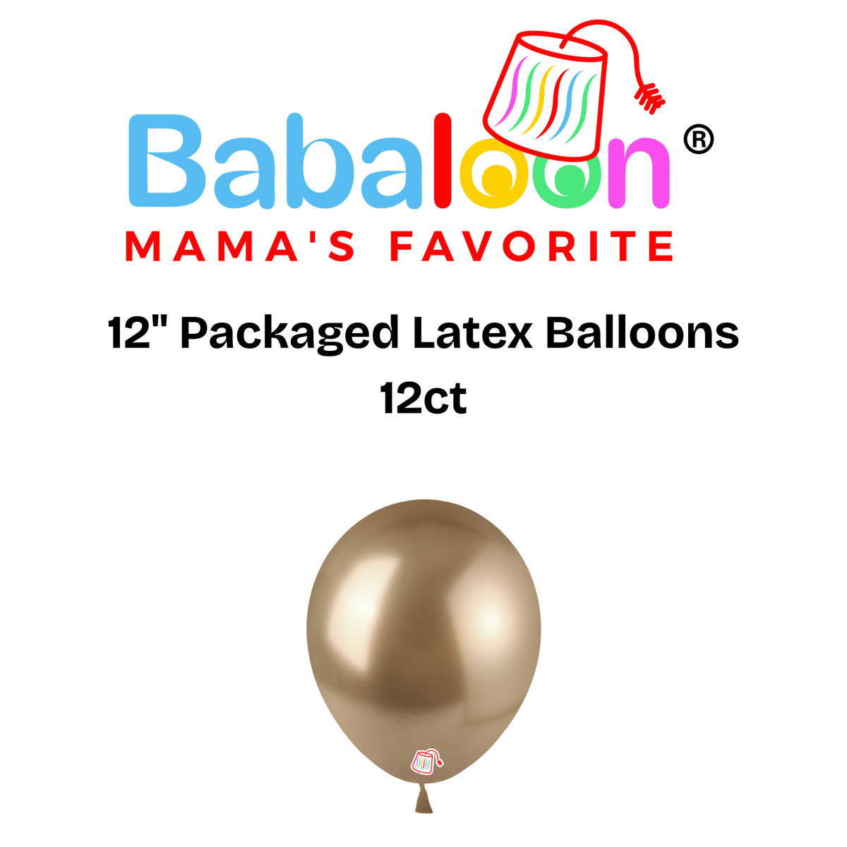 12" Packaged Latex Balloons 12ct - Not Inflated