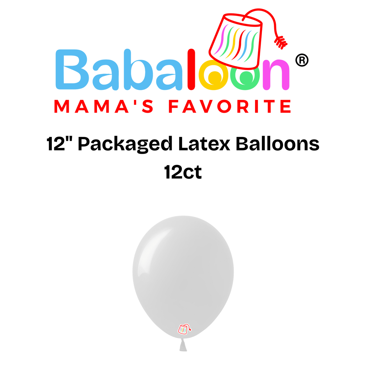 12" Packaged Latex Balloons 12ct - Not Inflated