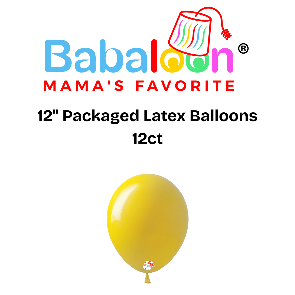 12" Packaged Latex Balloons 12ct - Not Inflated