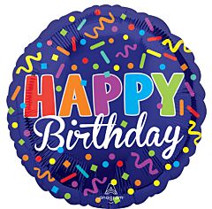 #288 Birthday Party 18in Printed Mylar