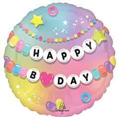 #294 Friendship Balloon Birthday 18in Printed Mylar
