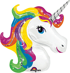 #247 Rainbow Unicorn 33in Supershape