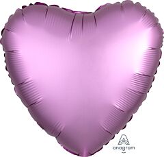 #201 Matte Light Pink Heart 18in Solid Mylar