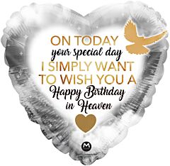 #004 Heavenly Birthday 18in Printed Mylar