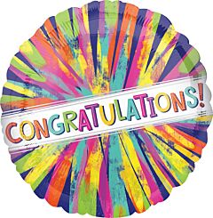 #488 Congratulations Paint 18in Printed Mylar