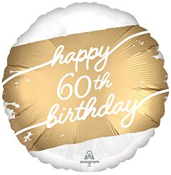 #378 Gold Birthday 60 18in Printed Mylar