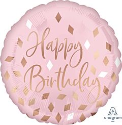 #289 Blush Birthday 18in Printed Mylar
