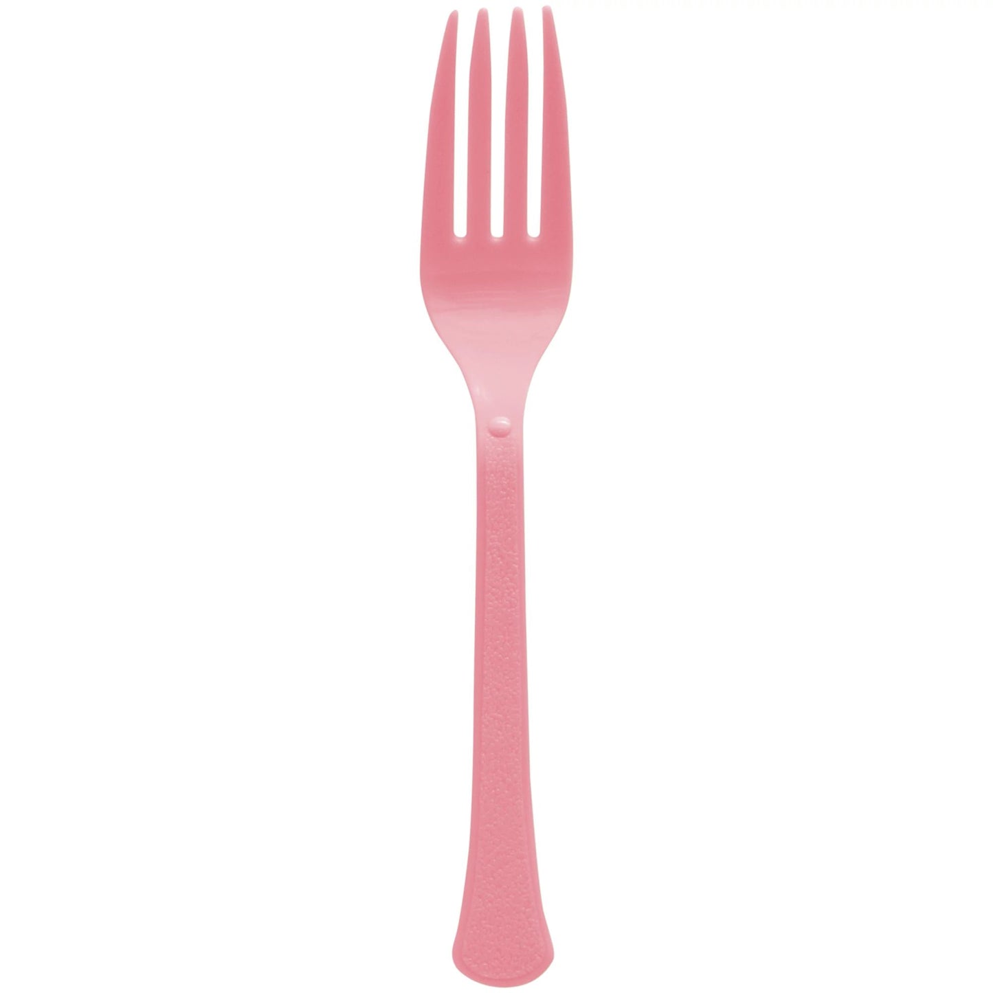 Light Pink Plastic Forks
