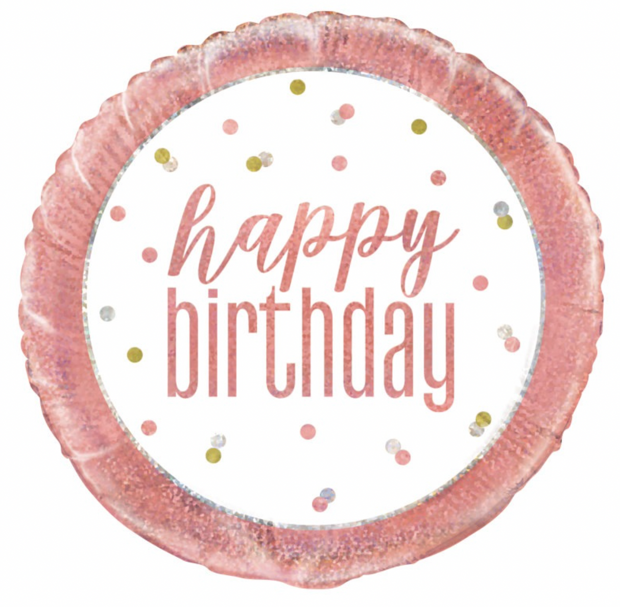 #339 Rose Gold Glitz 18in Printed Mylar