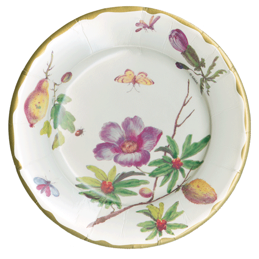 Porcelain Blooms Ivory 8in Dessert Plates 8ct