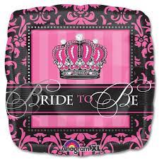 #568 Crowned Bride To Be 18in Printed Mylar