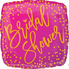 #566 Bridal Shower Gold Confetti 18in Printed Mylar