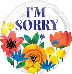 #556 I'm Sorry Floral 18in Printed Mylar