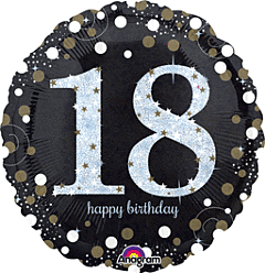 #357 Sparkling Celebration 18 18in Printed Mylar