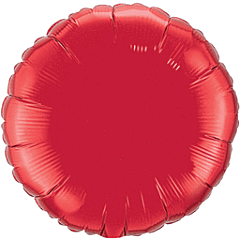 #634 Red Round 18in Solid Mylar