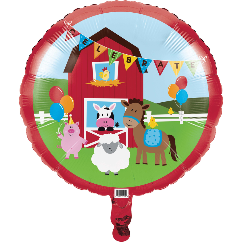 Farm Animals 18in Printed Mylar