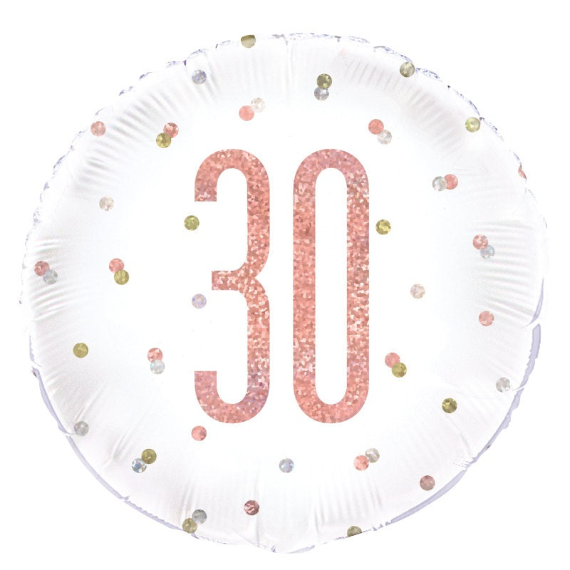 #364 Rose Gold Glitz 30 18in Printed Mylar