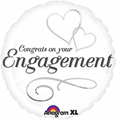 #560 Congrats Engagement 18in Printed Mylar