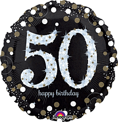 #374 Sparkling Celebration 50 18in Printed Mylar