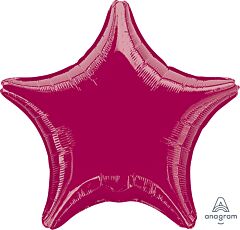 #678 Burgundy Star 18in Solid Mylar