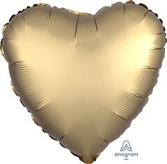 #193 Matte Gold Heart 18in Solid Mylar
