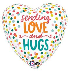 #511 Sending Love and Hugs 18in Printed Mylar