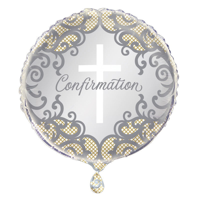 #608 Confirmation Silver 18in Printed Mylar