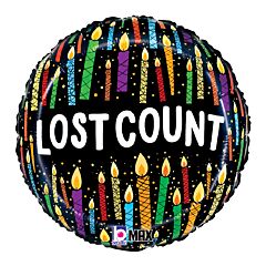 #391 Lost Count Birthday 18in Printed Mylar