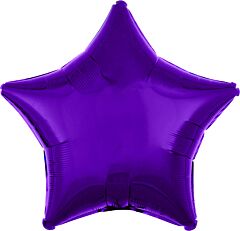#636 Purple Star 18in Solid Mylar
