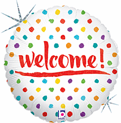 #498 Welcome Dots 18in Printed Mylar
