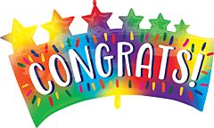#057 Congrats Star Banner 34in Supershape