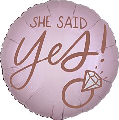 #569 Blush Bridal 18in Printed Mylar