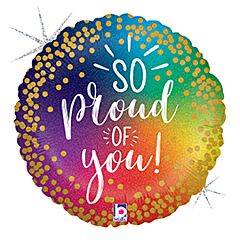 #493 Gold Confetti Commendment Double-Sided 18in Printed Mylar