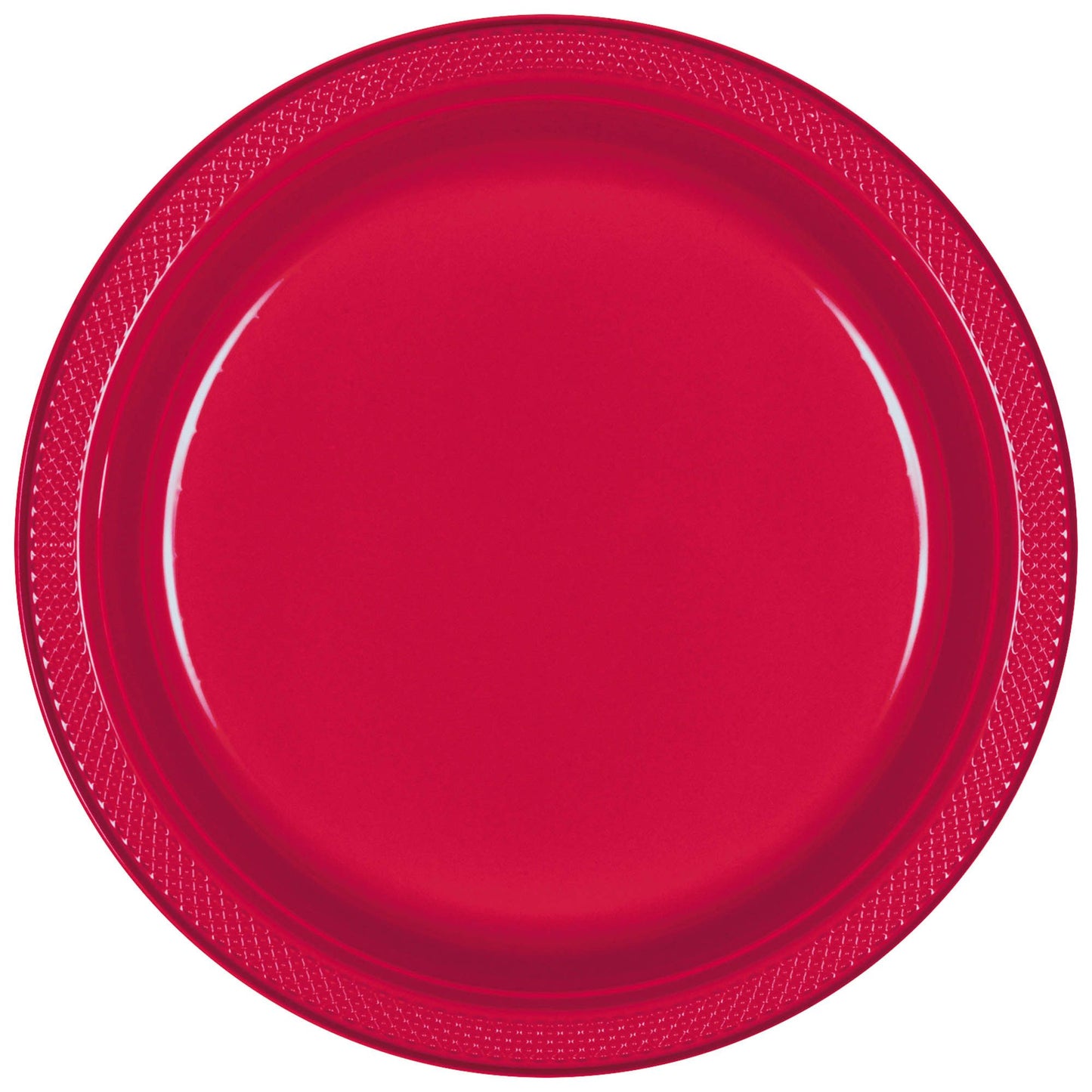 Red 10in Plastic Plates 20ct