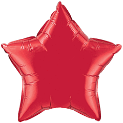 #633 Red Star 18in Solid Mylar