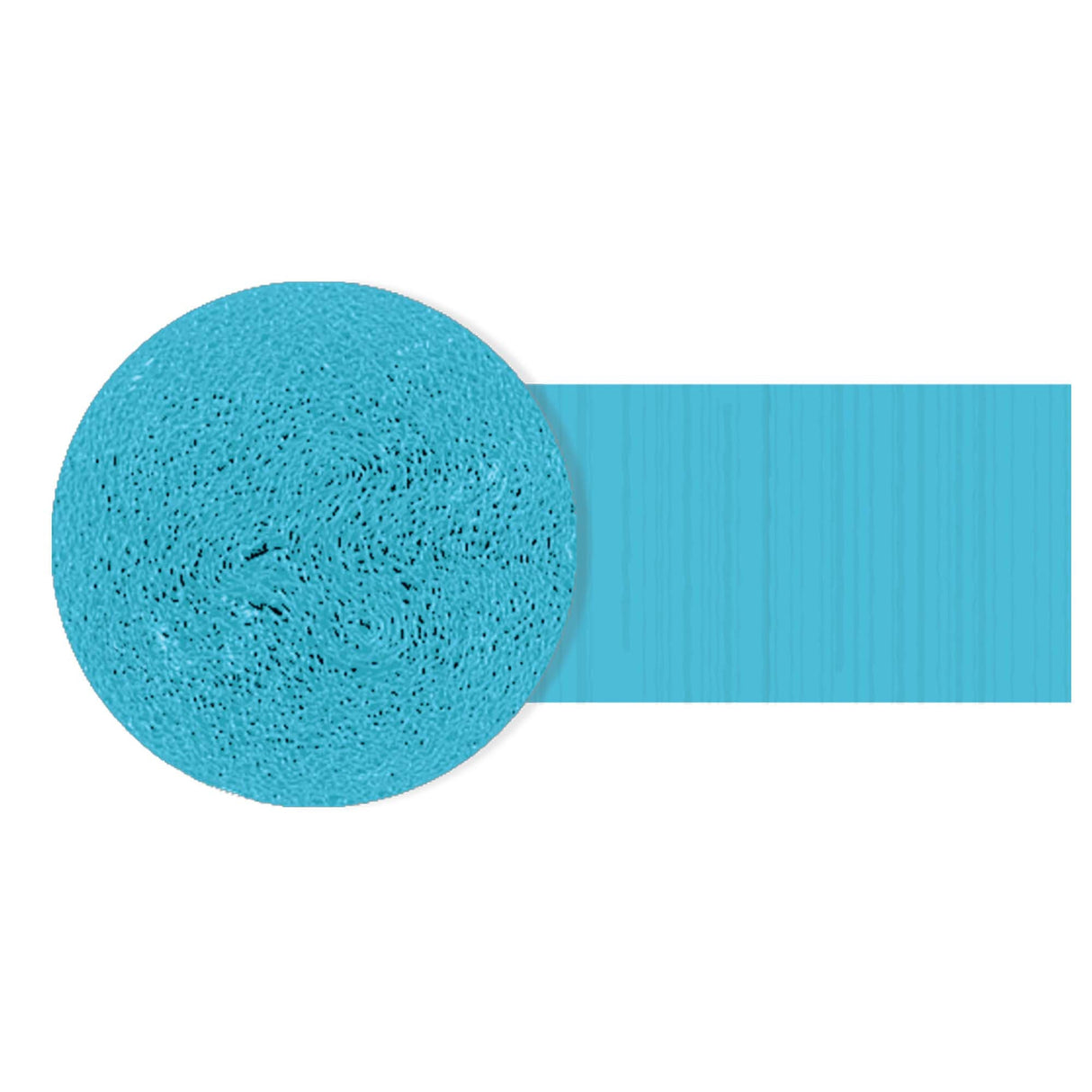 Caribbean Blue Crepe Streamer Roll - 1.7in x 81ft