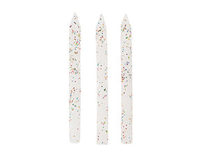 White and Glitter Spiral Birthday Candles 24ct