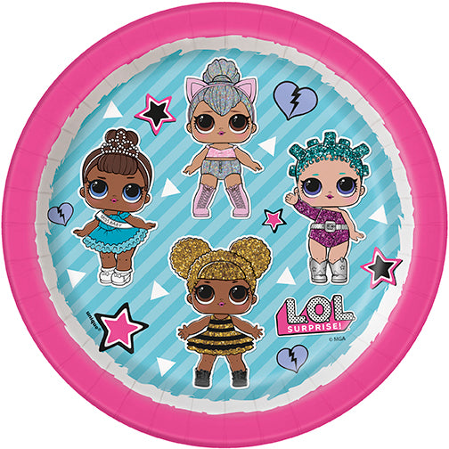 LOL Surprise Round 7in Dessert Plates 8ct