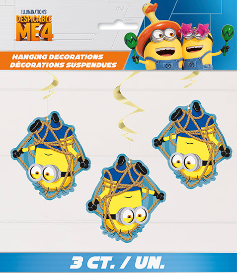 Despicable Me Hanging Swirl Decorations 26in 3ct