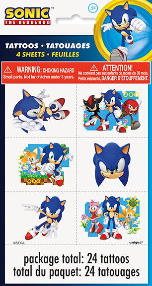 Sonic the Hedgehog Tattoos 24ct