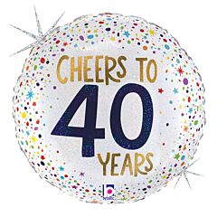 #365 Cheers to 40 Years 18in Printed Mylar
