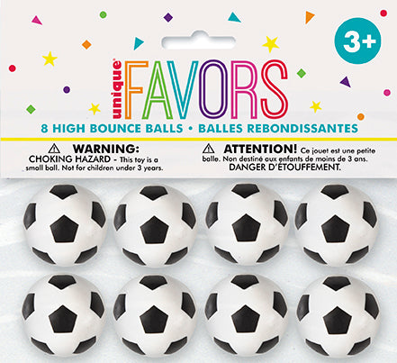 3D Soccer Bouncy Balls 8ct