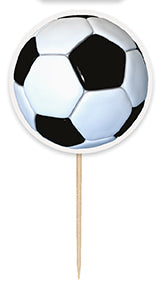 3D Soccer Cake Toppers 6ct