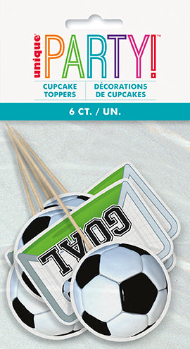 3D Soccer Cake Toppers 6ct