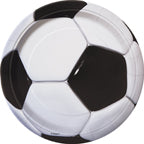 3D Soccer Round 9in Dinner Plates 8ct
