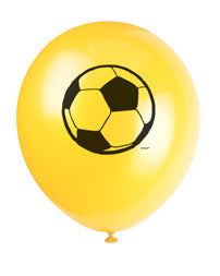 3D Soccer 12" Latex Balloons 8ct
